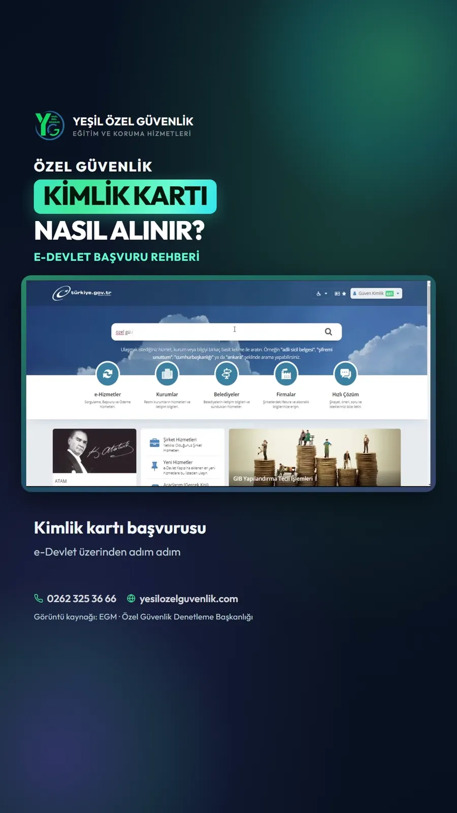 e-Devlet Kapısı'ndan özel güvenlik kimlik kartı başvurusu rehberi